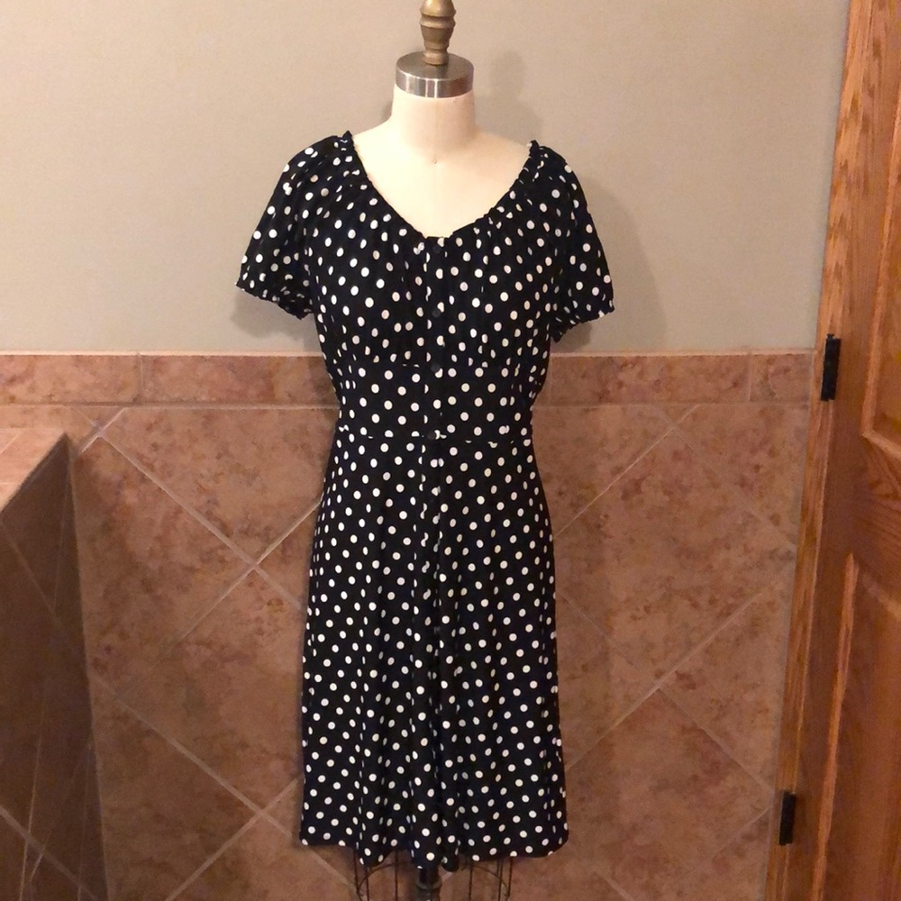 Melissa Page black & white polka dot dress